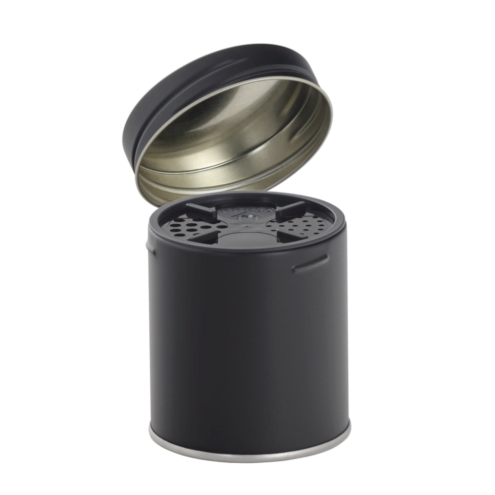 Screw-cap cans 63/70 black matt 175 ml BPA-NI with shaker insert