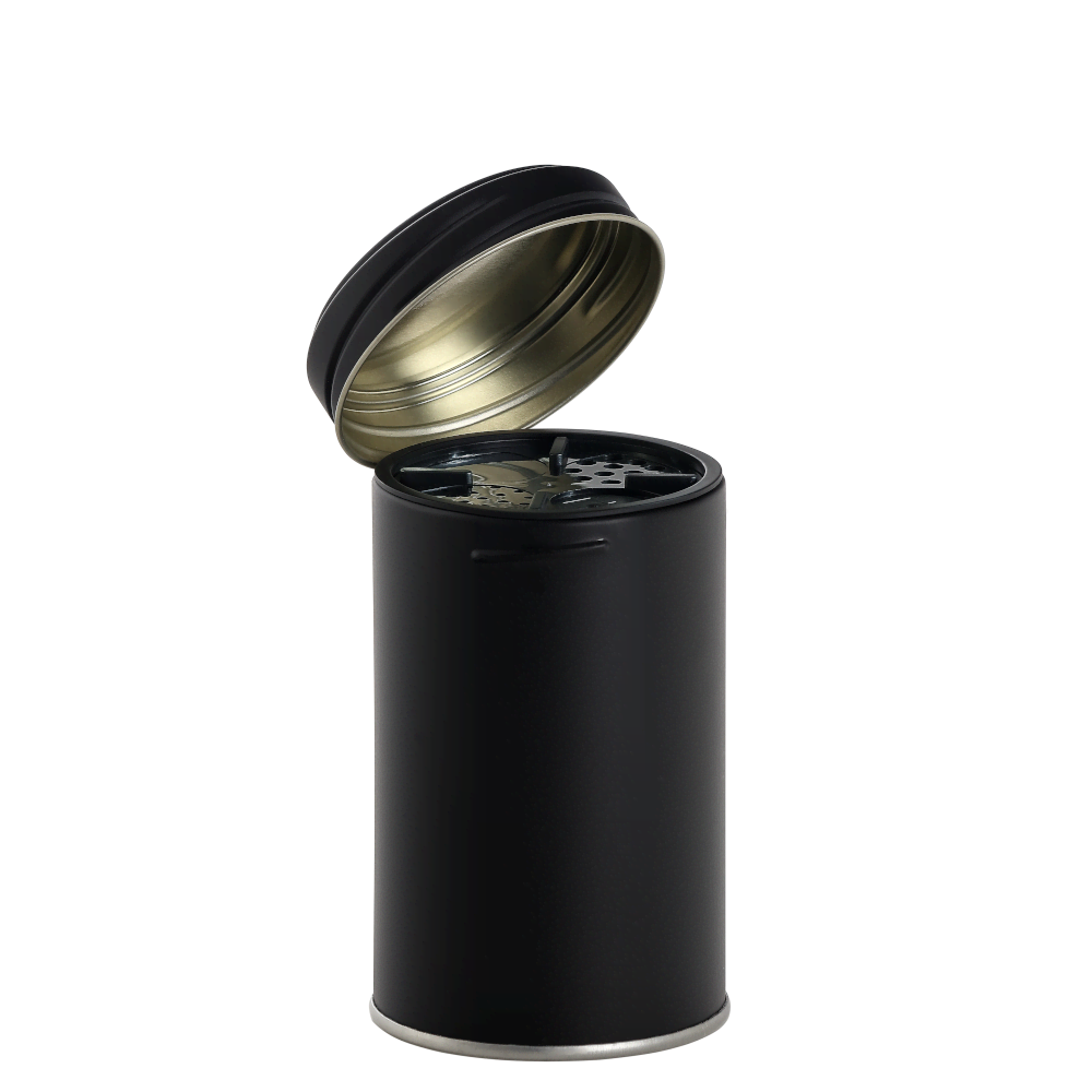 Screw-cap cans 63/100 black matt 250 ml BPA-NI with shaker insert