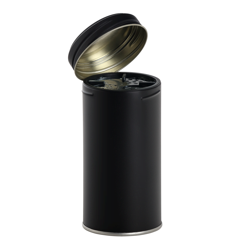 Screw-cap cans 63/120 black matt 340 ml BPA-NI with shaker insert