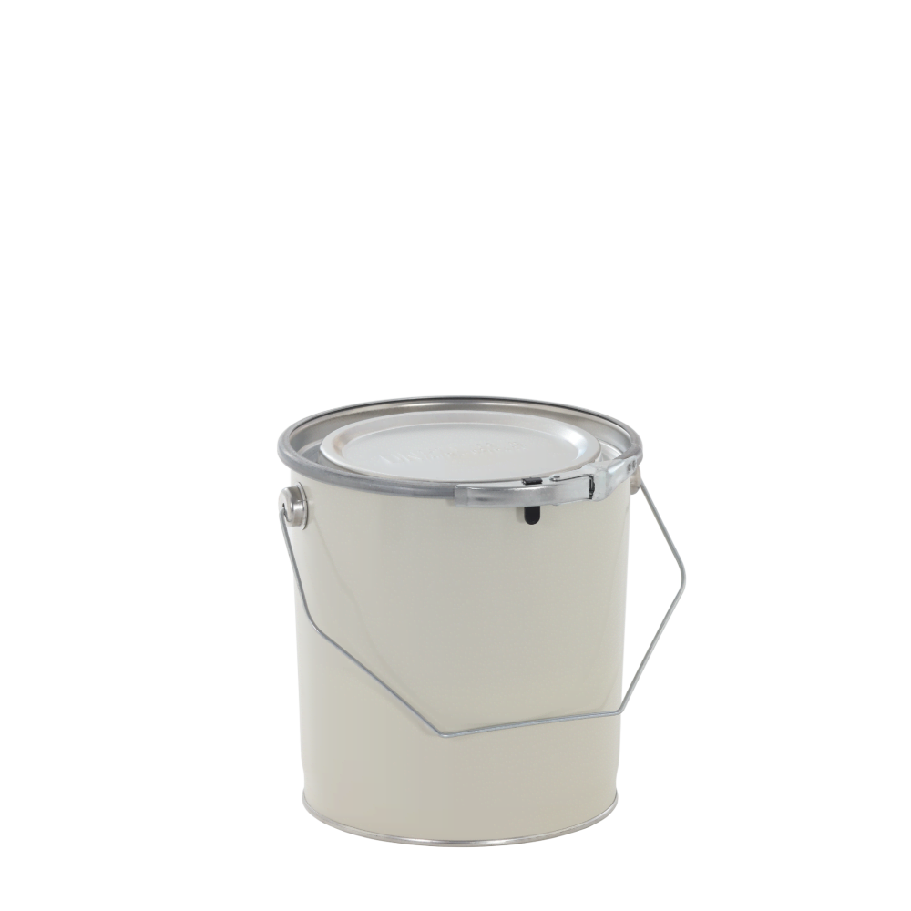 B-STOCK Metal pails 3 litre pearl white UN inside coated
